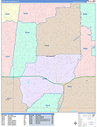 North Richland Hills Wall Map Color Cast Style 2026